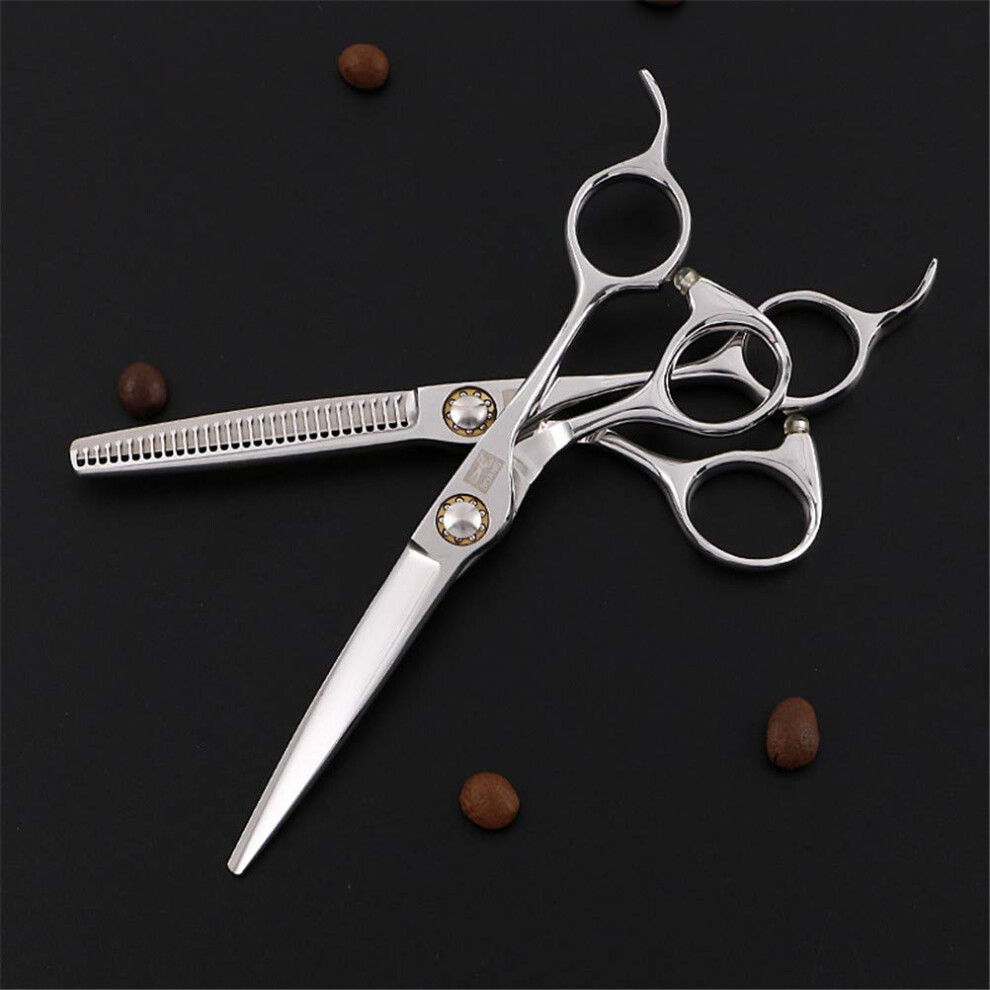 Hairdressing Scissors 6.0 Inch Japanese Stainless Steel Razor Sharp Cutting with Ergonomic Grip