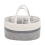 Cotton Rope Nappy Caddy/Baby Organiser Basket - Grey 1