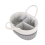 Cotton Rope Nappy Caddy/Baby Organiser Basket - Grey 2