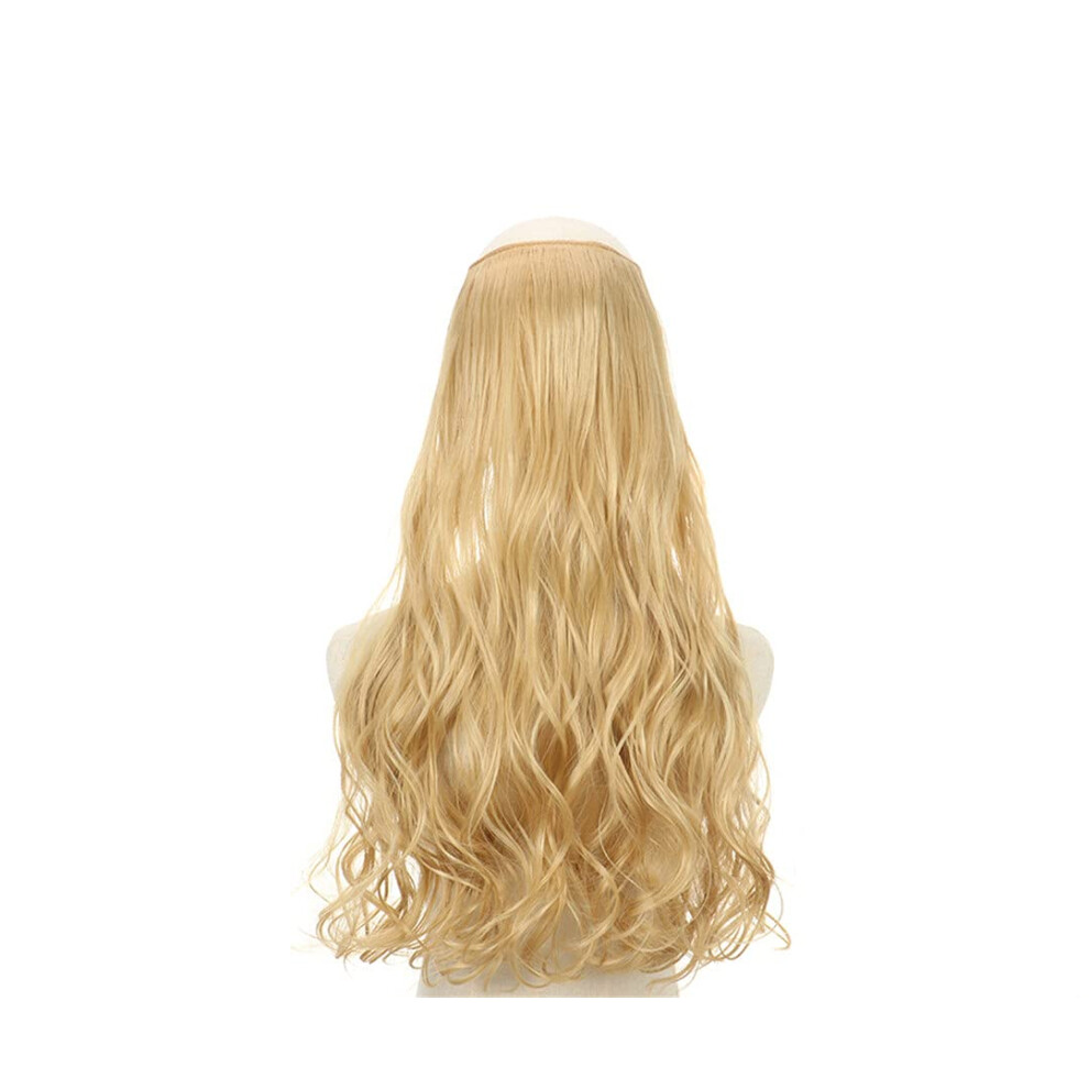 Unisex 22 Inch Ombre Wavy Synthetic Hair Extensions With Invisible Wire For Instant Volume And Easy Styling