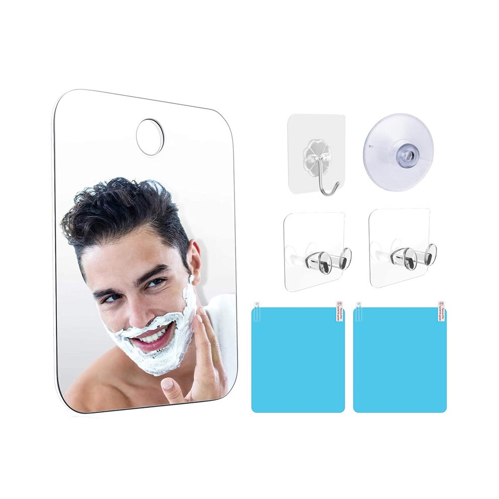 Inf Shaving Mirror Shower Mirror Wall Hanging With Hook Anti-Fog Film Bathroom