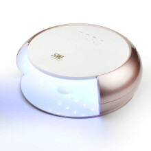 48W UV LED Nail Lamp with Timer for Fast Gel Curing, Smart Sensor, Dual Hand Capacity, Gold