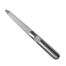 SANAG Professionelle Nagelfeile aus Edelstahl, doppelseitig, ideal für dicke Nägel