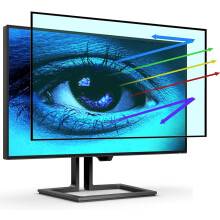 Abnehmbarer 23,8-Zoll-Blaulichtfilter für 16:9-Monitore ohne Rahmen – blasenfrei, hohe Klarheit – Augenschutz