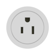 Prise connectée Wi-Fi 10 A avec télécommande, minuterie et contrôle de la consommation, compatible avec Assistant, 2,4 GHz, sans décorations de