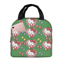 Hello Kitty Tragbare, isolierte Lunchtasche aus Aluminiumfolie, wasserdicht und dickwandig, geeignet für Büro, Picknick, Strand und Reisen