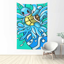 Squirtle wandtapijt, groot formaat, banner, wanddecoratie, esthetische poster, kunstachtergrond voor slaapkamer, woonkamer, studentenkamer,