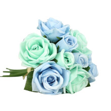 Gnobogi9Heads Künstliche Seidenblumen, Blätter, Rosen, Hochzeitsblumenstrauß im Ausverkauf