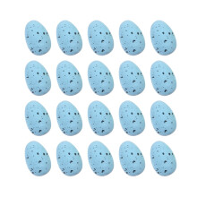 Lot de 20 œufs d'oiseaux artificiels en mousse mouchetée, mini, pour Pâques, décoration de nids d'oiseaux, remplissage de bols et vases,