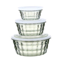 Fankiway Straw Fresh-keeping Bowl With Lid Household Microwaveable Round Bento Box Lunch