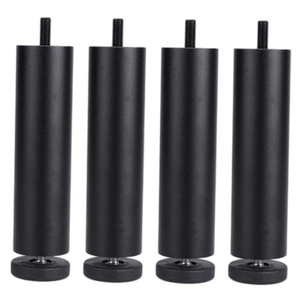 4Pcs Diy Aluminum Alloy Furniture Legs Sofa Couch Table Cabinet Tv Stand Legs Diameter:38mm - Black 25Cm 9773935603318