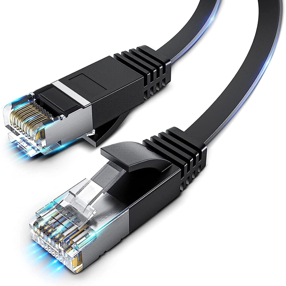 Cat 6 Ethernet Cable, 3Ft/6Ft/10Ft/15Ft/20Ft/30Ft/50Ft/100Ft Flat High Speed Internet & Network Cable, Rj45 9773935605114