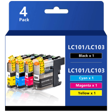 Cartouches d'encre LC101/103 compatibles avec les imprimantes Brother MFC-J4310DW, J4410DW, J4510DW, J4610DW, J4710DW, J6520DW, J6720DW, J6920DW,