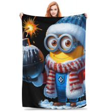 Couverture Moi, moche et méchant Minions, jeté de lit, décoration de chambre, couvertures en flanelle pour lit et canapé, 152 x 127 cm