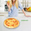 Conjunto de 2 assadeiras redondas para pizza de 25 cm (10 polegadas) em aço inoxidável, ideais para assar e servir pizzas crocantes. 5