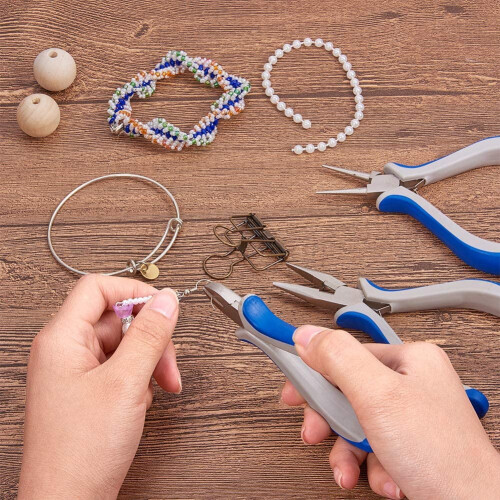 Σετ 3 DIY πένσες κοσμημάτων, σετ πένσας, στρογγυλή μύτη, πλαϊνή πένσα κοπής και 1