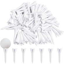 50Pcs 5 Prong Plastic Golf Tees White 3.65x1.25cm Hole: 2.5mm