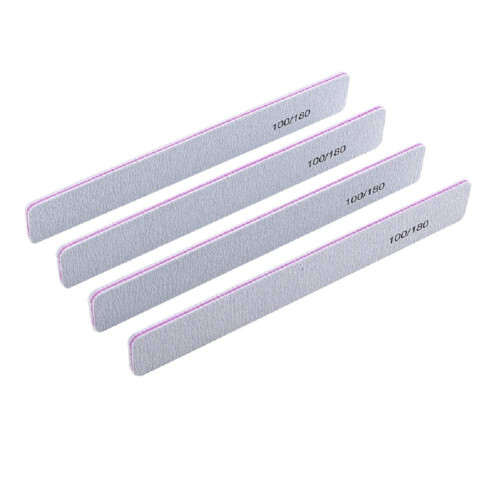 Professional Nail Files 100 180 Grit Double Sided Emery Board Set Nail Buffer 10pcs Durable 2