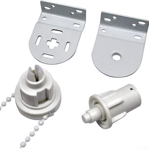 Roller Blind Fitting Kit Heavy Duty Brackets for 28mm 32mm Tubes White Easy DIY Installation