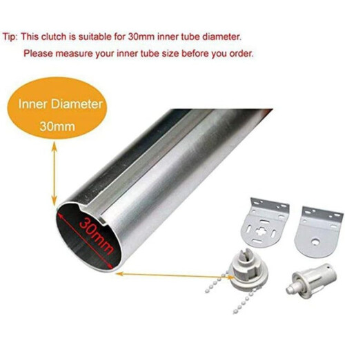 Roller Blind Fitting Kit Heavy Duty Brackets for 28mm 32mm Tubes White Easy DIY Installation 2