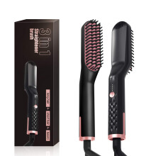 Beard Straightener Comb for Men with Ionic Conditioning, Fast Heatup, AntiScald, 3 Temp Settings