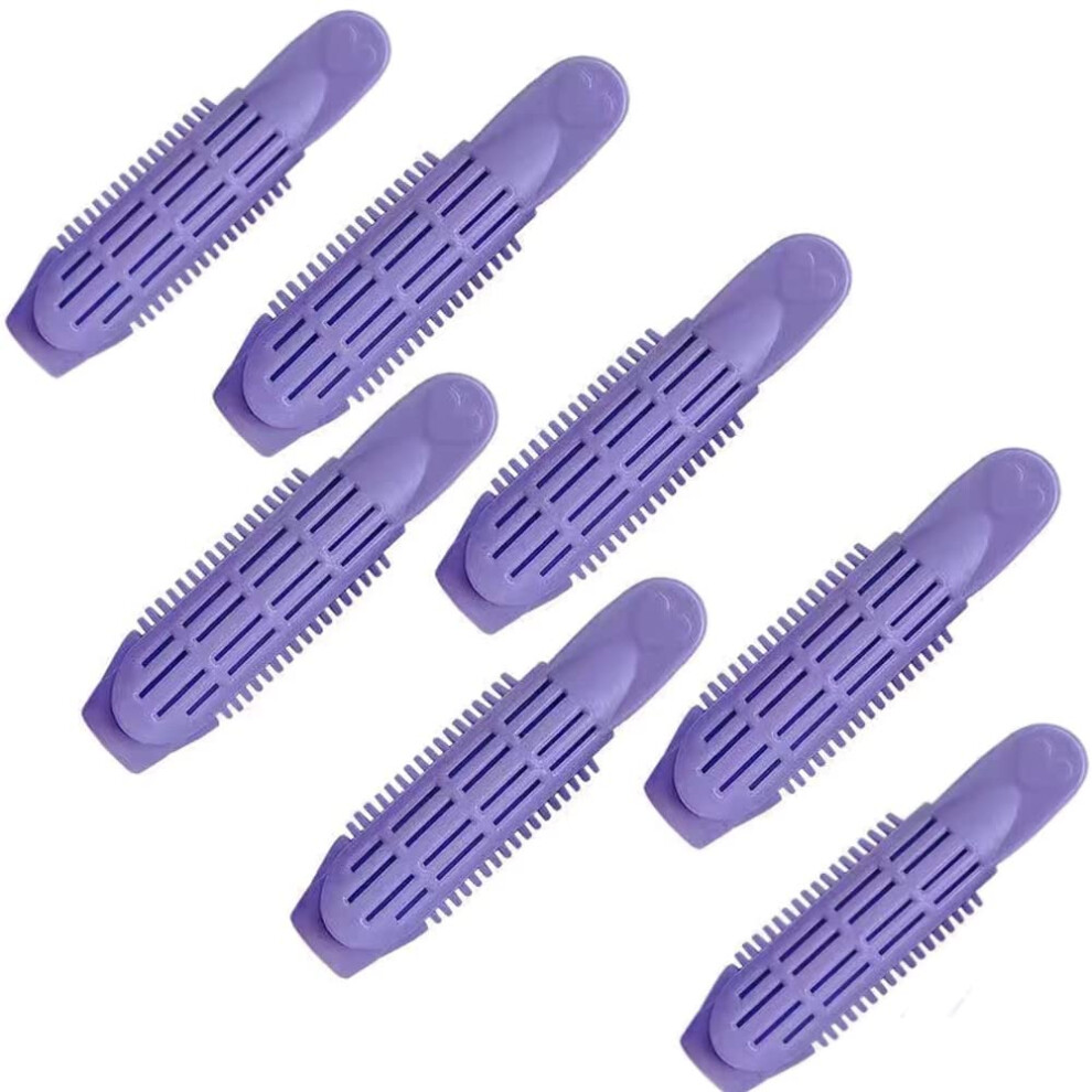 Purple Hair Root Clip Set, Self Grip Volumizing Hair Roller For Heat Root Lift Styling, 6Pcs