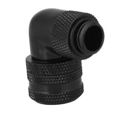 Facile installazione, design a gomito a 90 gradi, raccordi per raffreddamento a liquido PC, connettore filettato G1/4, raccordo a due punti,