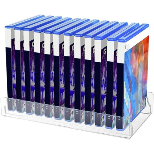 Clear Acrylic Game Disc Storage Rack with Sturdy NonSlip Base for Video Game Display 2