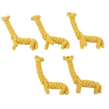 Pack de jouets amusants pour animaux, en corde lavable et non toxique, en forme d'animaux mignons pour jouer à l'intérieur et à l'extérieur.