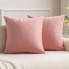 Cterwk Superzachte fluwelen vierkante sierkussenhoezen, decoratieve kussenhoezen voor bed, bank of fauteuil, 24x24 inch, set van 2