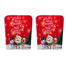 2 stuks kerststoelhoezen met de Kerstman als cartoonfiguur, decoratie voor een kerstfeest.
