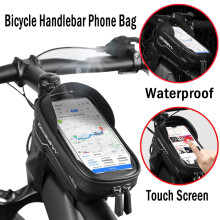 Sacoche de cadre avant de vélo EQWLJWE étanche en EVA et TPU pour téléphones portables de moins de 6,5 pouces - Accessoires de vélo -