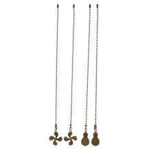 4-delige set trekkoorden voor plafondventilator, met lamp- en ventilatormotief, verlengstuk voor trekkoord, 12 inch (30 cm) (antiek brons)