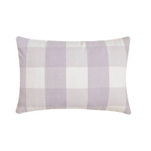 Povlak na polštář HomeCentric Lavender 12"x22" (balení 2 ks), bavlněný buvolí károvaný vzor, kompatibilní s bederními polštáři -