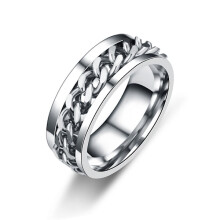 Anti-Stress-Ring mit Flaschenöffnungsfunktion, silber, 20,7 mm, Silber S