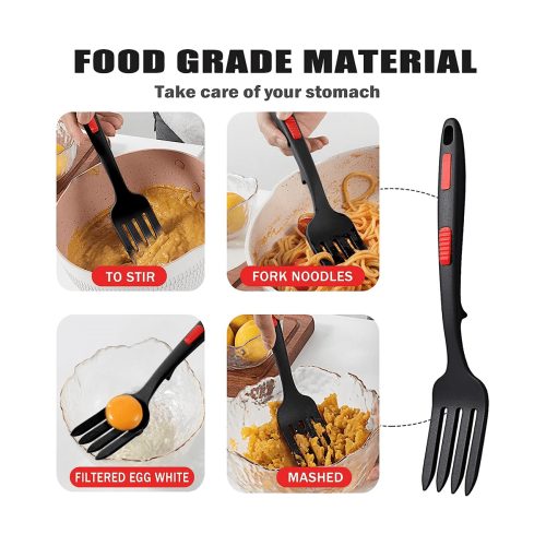 Silicone Flexible Fork,Heat- Fork Tools Safe Kitchen for Mix 2