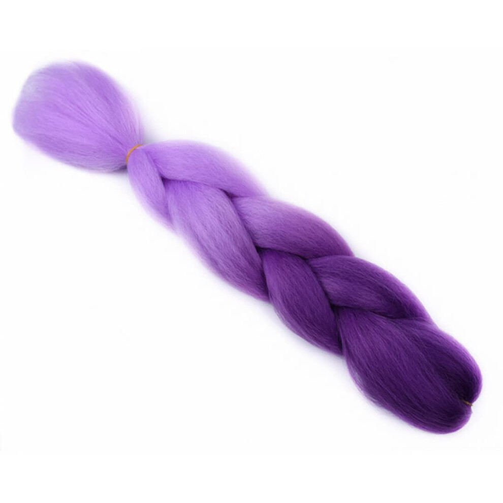 Jumbo Braiding Hair Extensions 24 Inch Synthetic Crochet Braids Color #1 Tangle Resistant