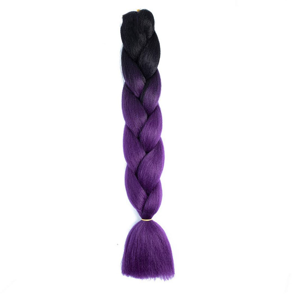 Unisex Jumbo Braiding Hair 24 Inch Synthetic Extensions For African Box Braids Crochet Heat Resistant