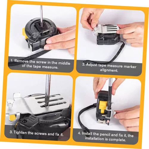 2 Pack Precision Tape Measure with Pencil Holder Metric Ruler for Sewing and Engineering Projects 1
