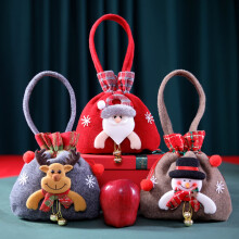 SUSUchens Weihnachtsgeschenktüten mit Kordelzug, niedliche Cartoon-Verpackung, Tragetasche für festliche Partydekoration, Weihnachtsmann