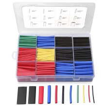 Kit de 560 gaines thermorétractables isolantes pour câbles électriques, avec boîte.
