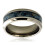 Alliance Tioneer en titane avec incrustation style marbre bleu 2