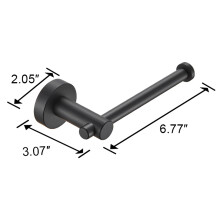 Toiletrolhouder matzwart, verdikte ruimtevaartaluminium toiletrolhouder voor badkamer, keuken, toiletruimte, wandmontage