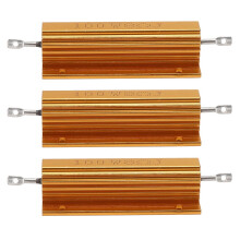 3x guldbeklædt aluminiumsmodstand 100W, 8Ohm8R