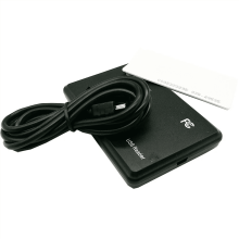 RFID-smartcardlezer met USB-poort, 13,56 MHz IC-kaart, contactloze gevoeligheid, ondersteuning voor Windows Linux.