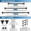 Ρυθμιζόμενη διπλή ράβδος κουρτινών Urbanest Square Urn, 5/8", 84"-120", μαύρη 6