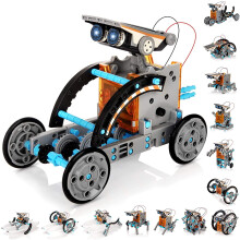 Educatief speelgoedrobot op zonne-energie – 190-delige doe-het-zelf bouwset met wetenschappelijke experimenten, geschikt voor kinderen van 8-10