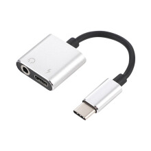 Kiplyki Groothandel Adapter Opladen en Hoofdtelefoon 2-in-1 Type-C naar 3,5 mm AUX Audio USB-C Kabel