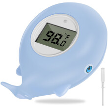 Toorise Baby Bath Thermometer, IPX7 Waterproof Digital Water Temp Gauge for Infant & Kids, Flashing Warning, LED Display