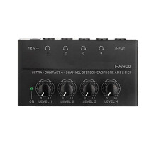 Ha400 Headphone Amplifier 4-Way Monitor Headphone Amplifier Headphone Monitor Amplifier with Eu Plu (FMY)